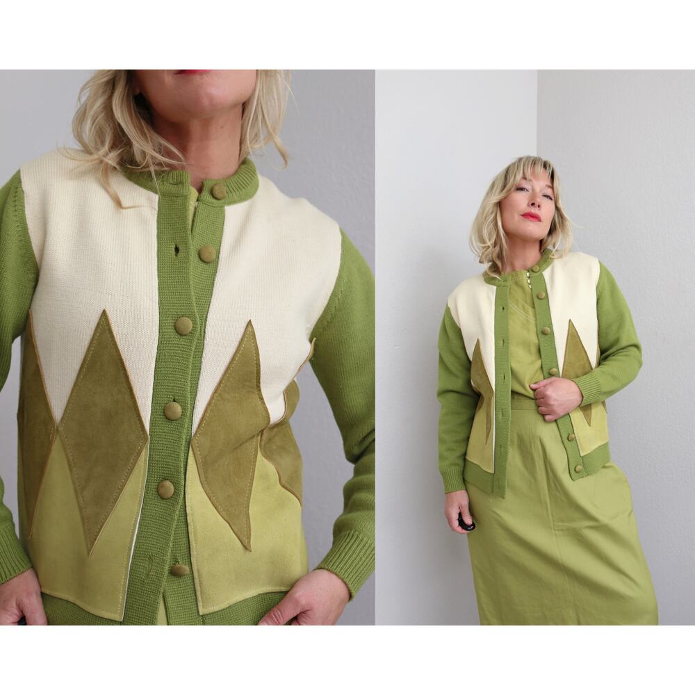 1960's Vintage Rockabilly Mod Joyce Cardigan Jacket ~ Women's SM MD Men's XS SM